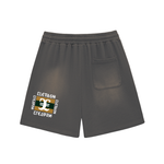 Elevaysion Biast Sun Fade Raw Edge Cotton Shorts